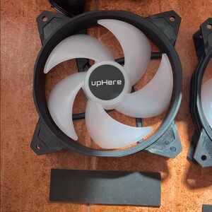 UpHere 120mm RGB cooling fans (3 pack) + 2 pack 1 into 3 four pin connectors